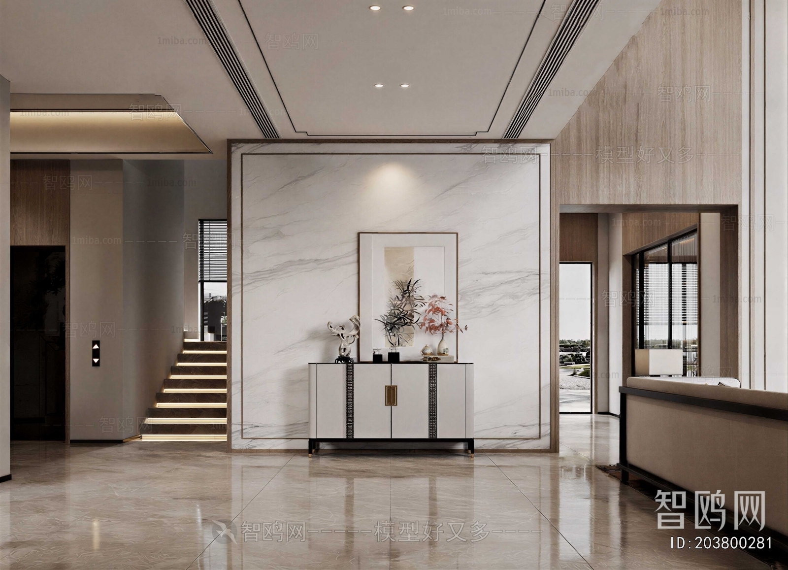 New Chinese Style Hallway