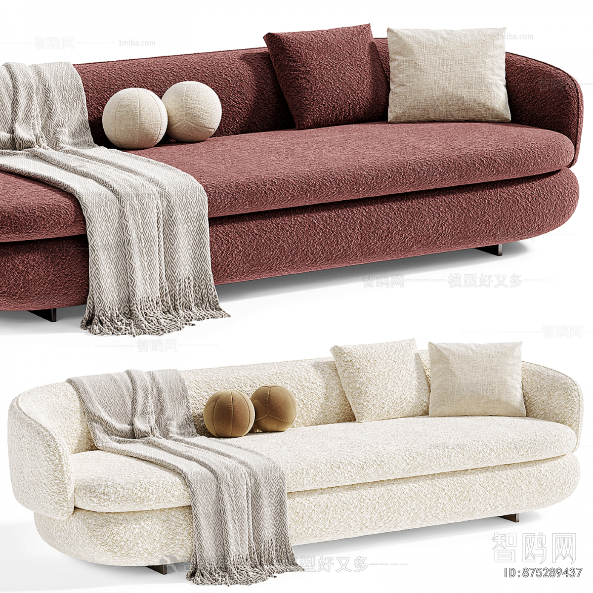 Nordic Style Three-seat Sofa