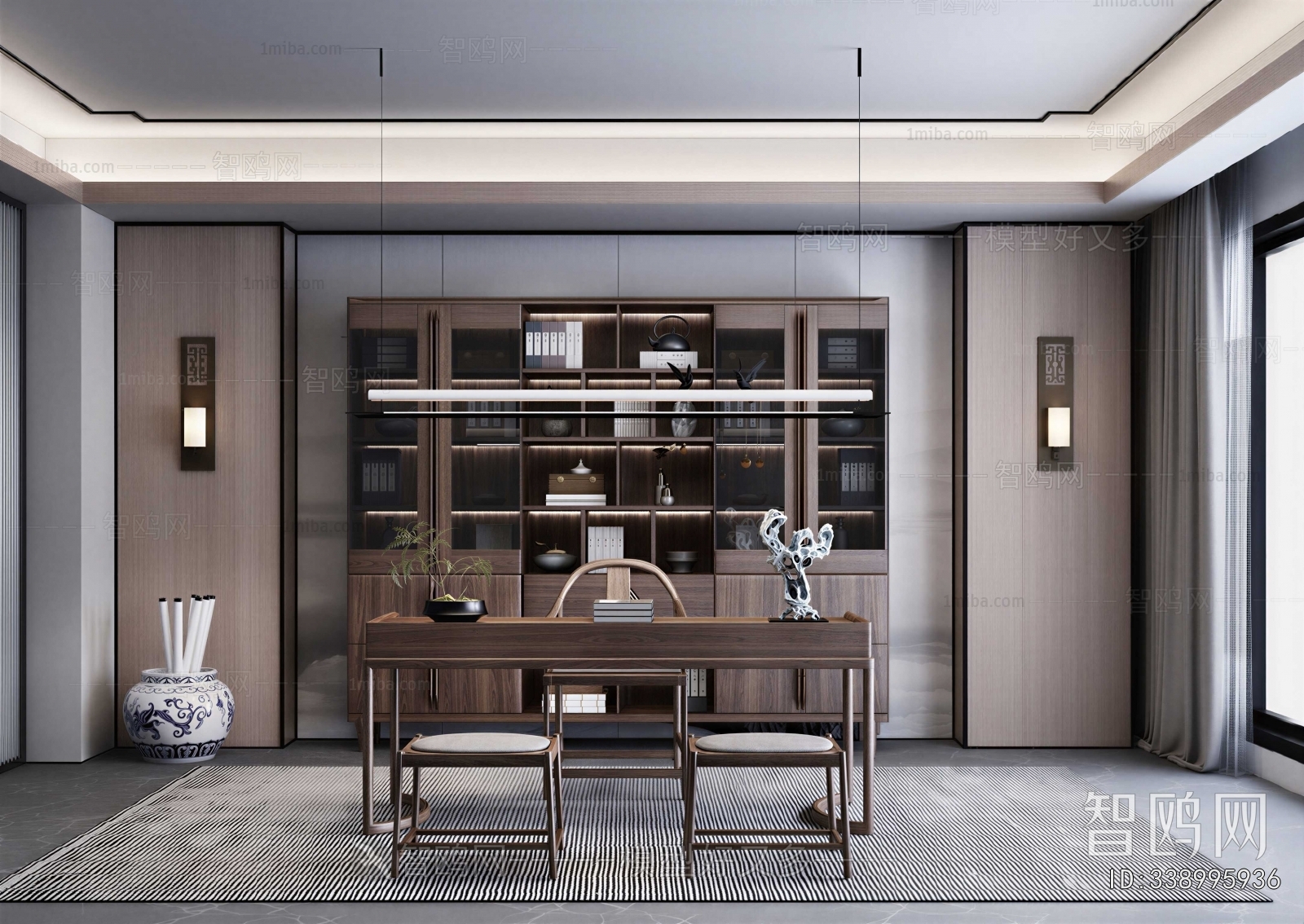 New Chinese Style Study Space