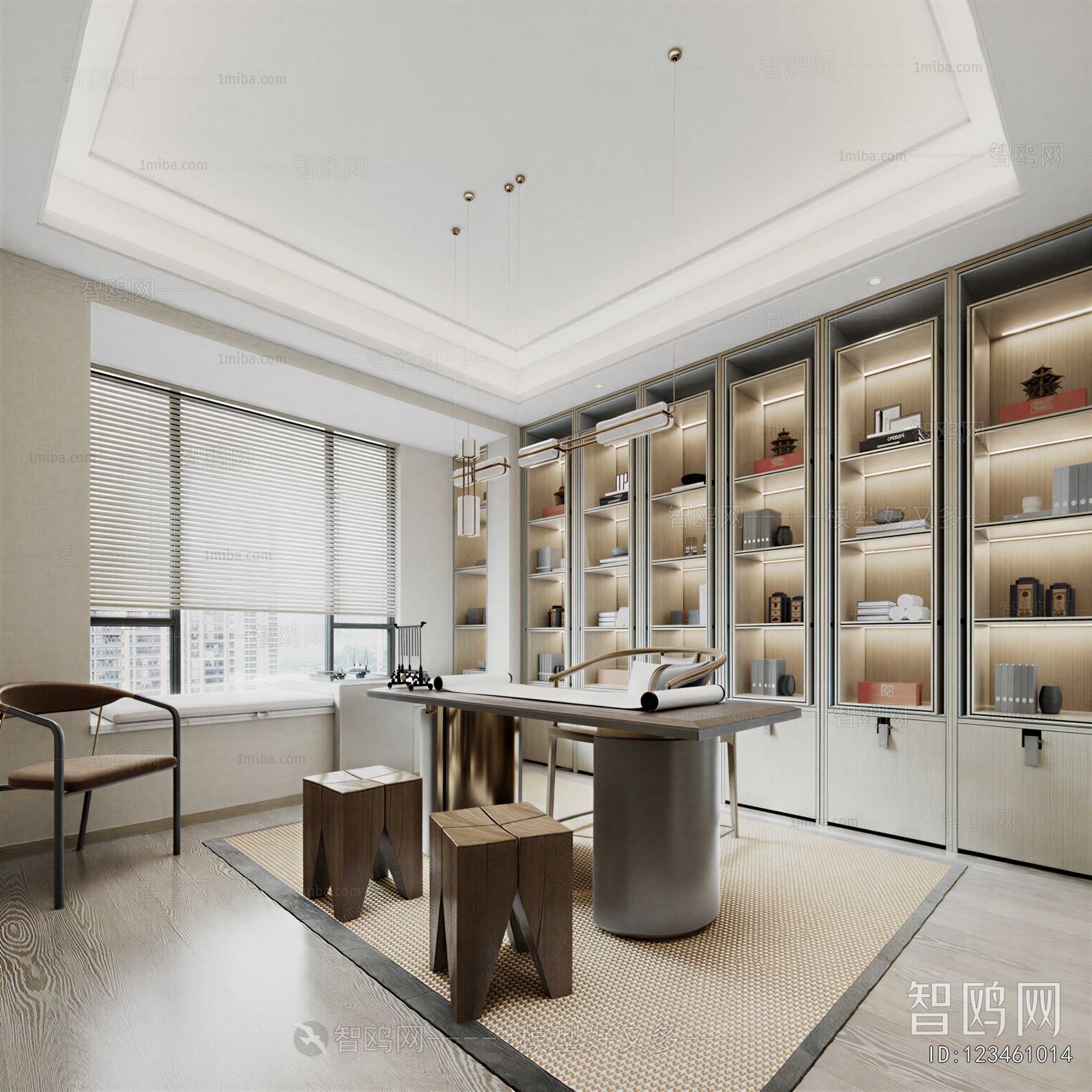 New Chinese Style Study Space