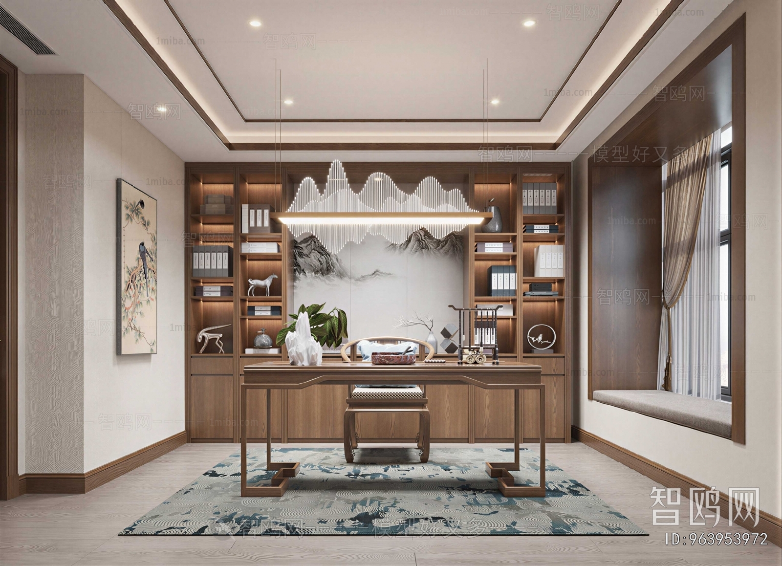 New Chinese Style Study Space