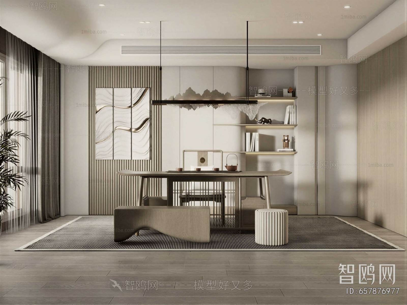 New Chinese Style Study Space