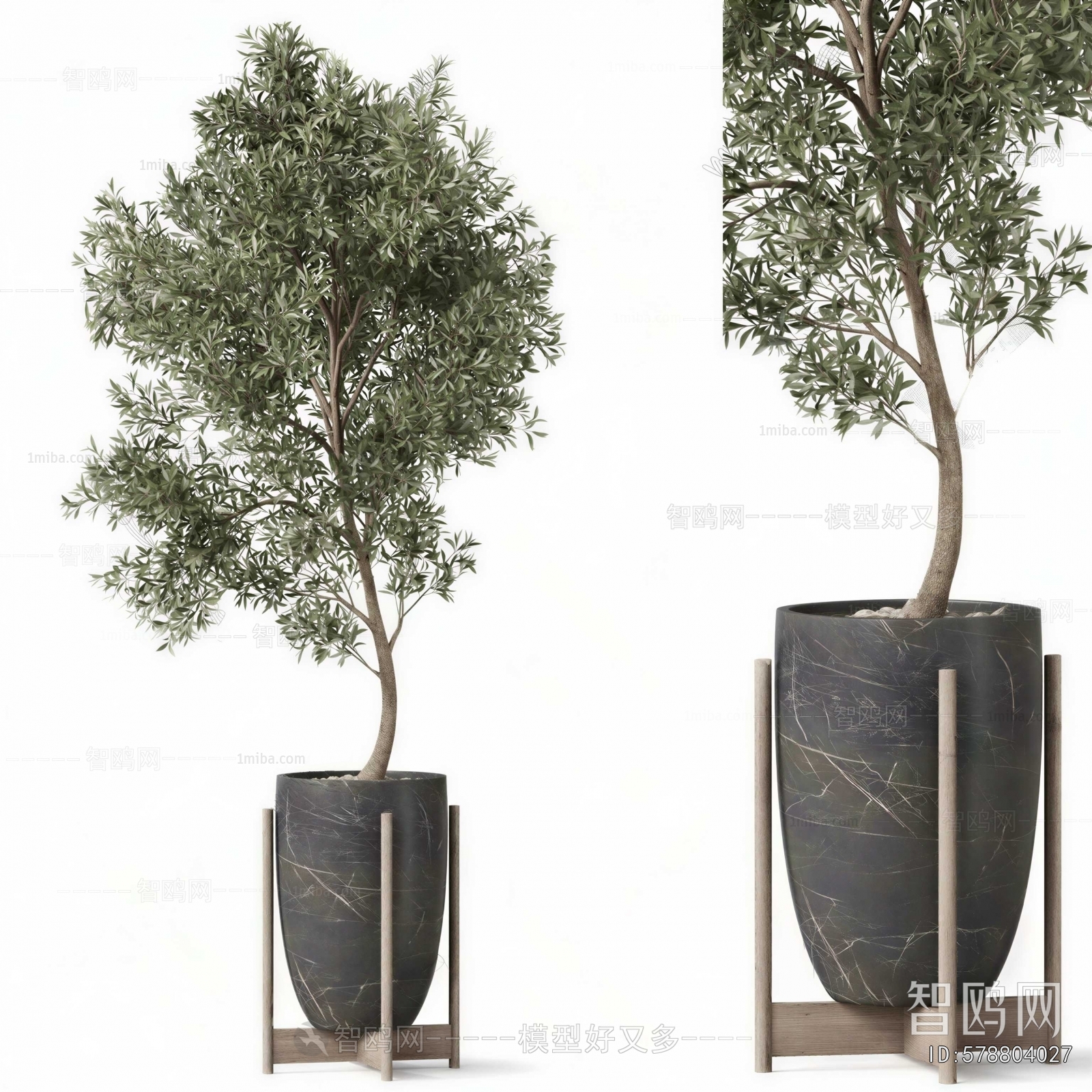 Modern Ground Green Plant Potted Plants