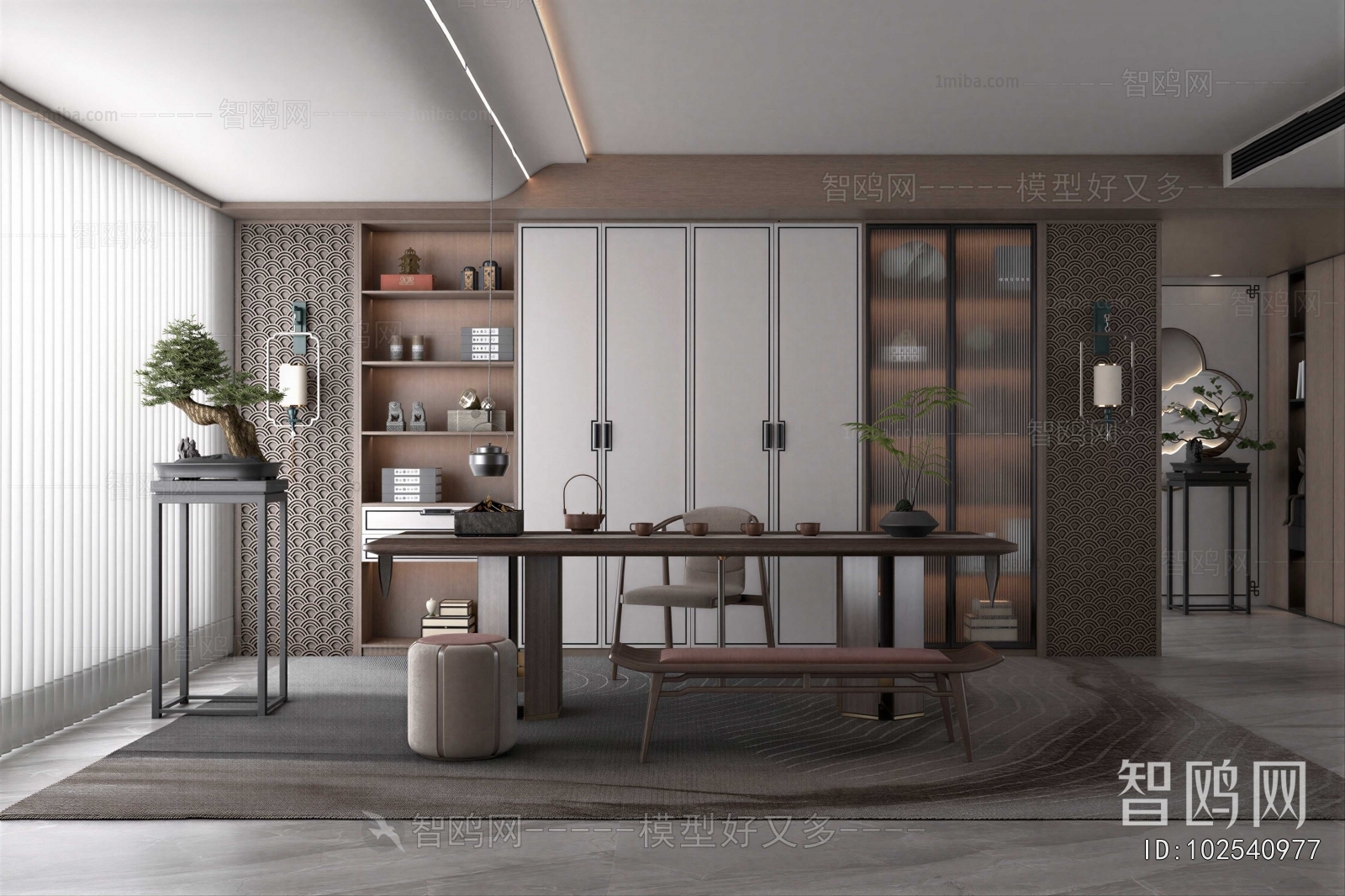 New Chinese Style Study Space