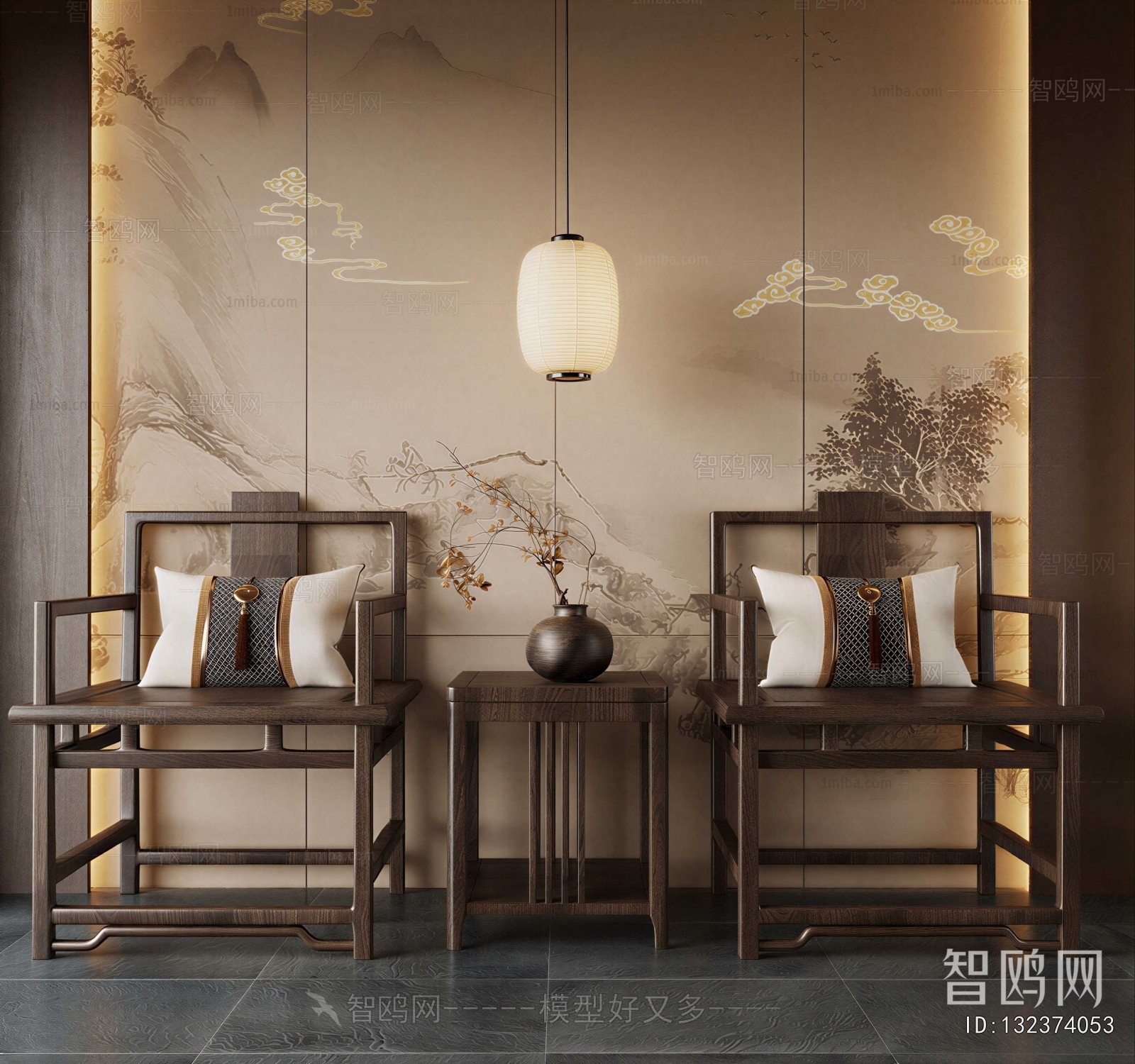 New Chinese Style Lounge Chair