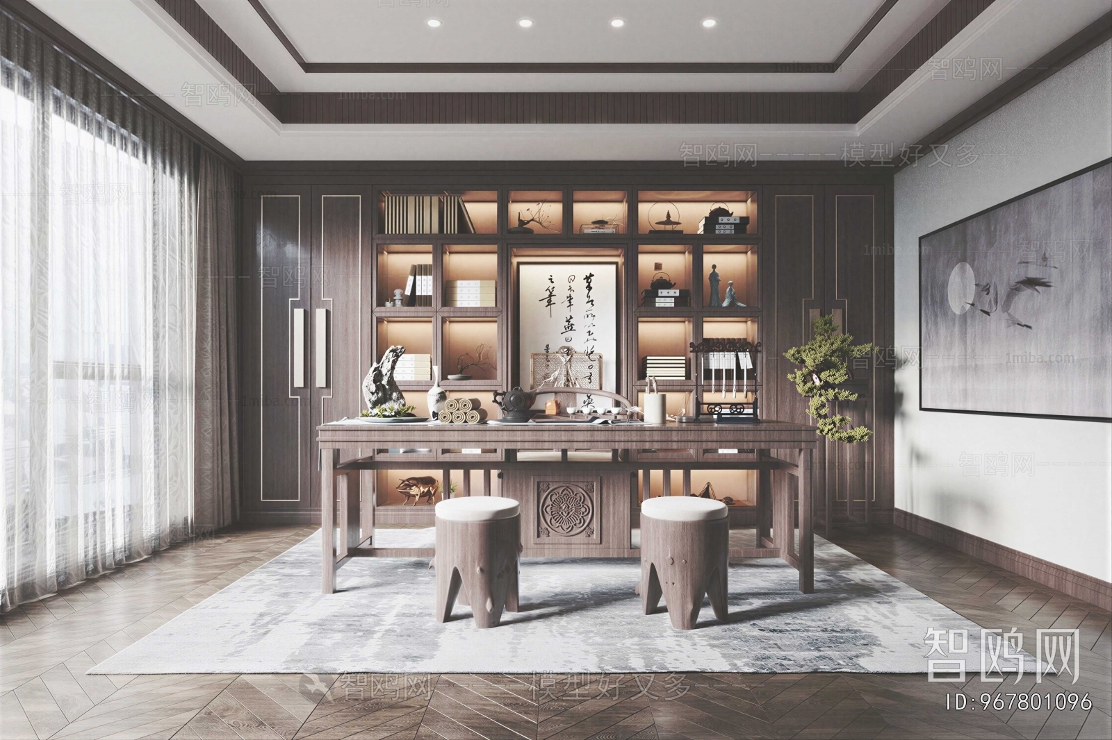 New Chinese Style Study Space