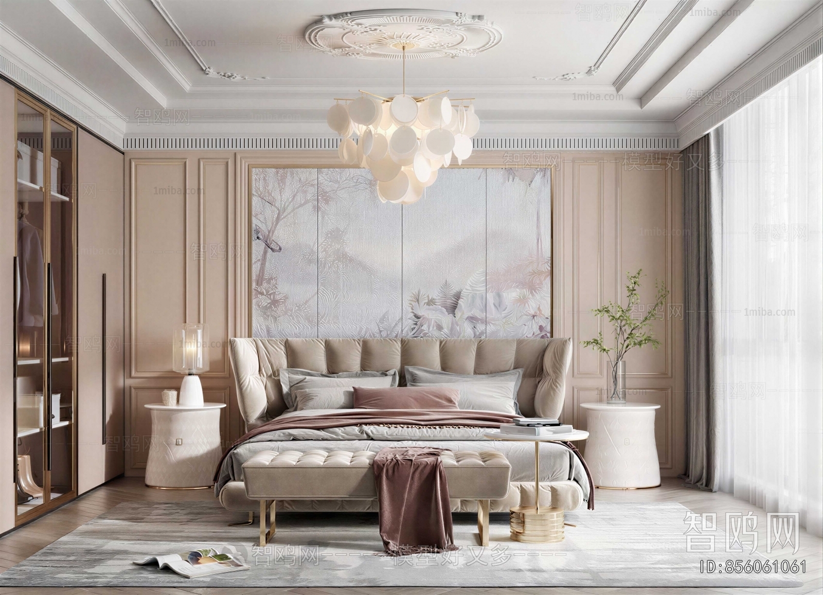 Simple European Style Bedroom