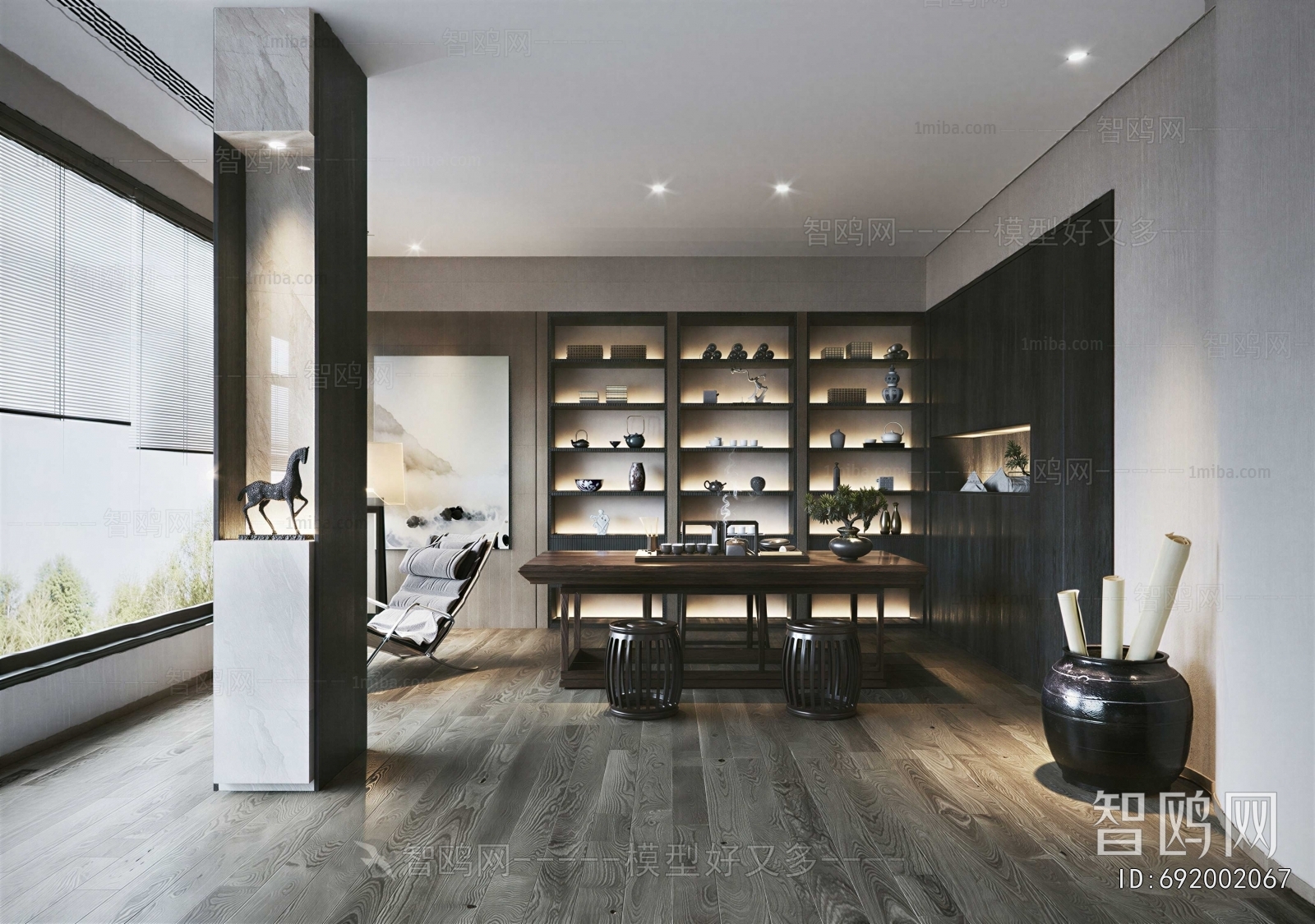 New Chinese Style Study Space