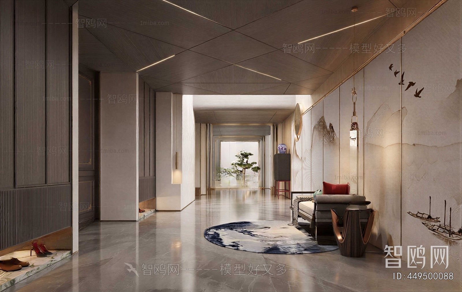 New Chinese Style Hallway