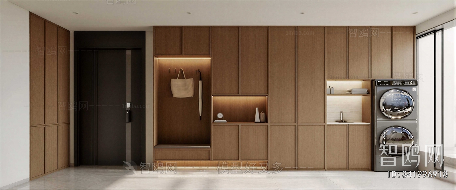 Modern Balcony Laundry Room