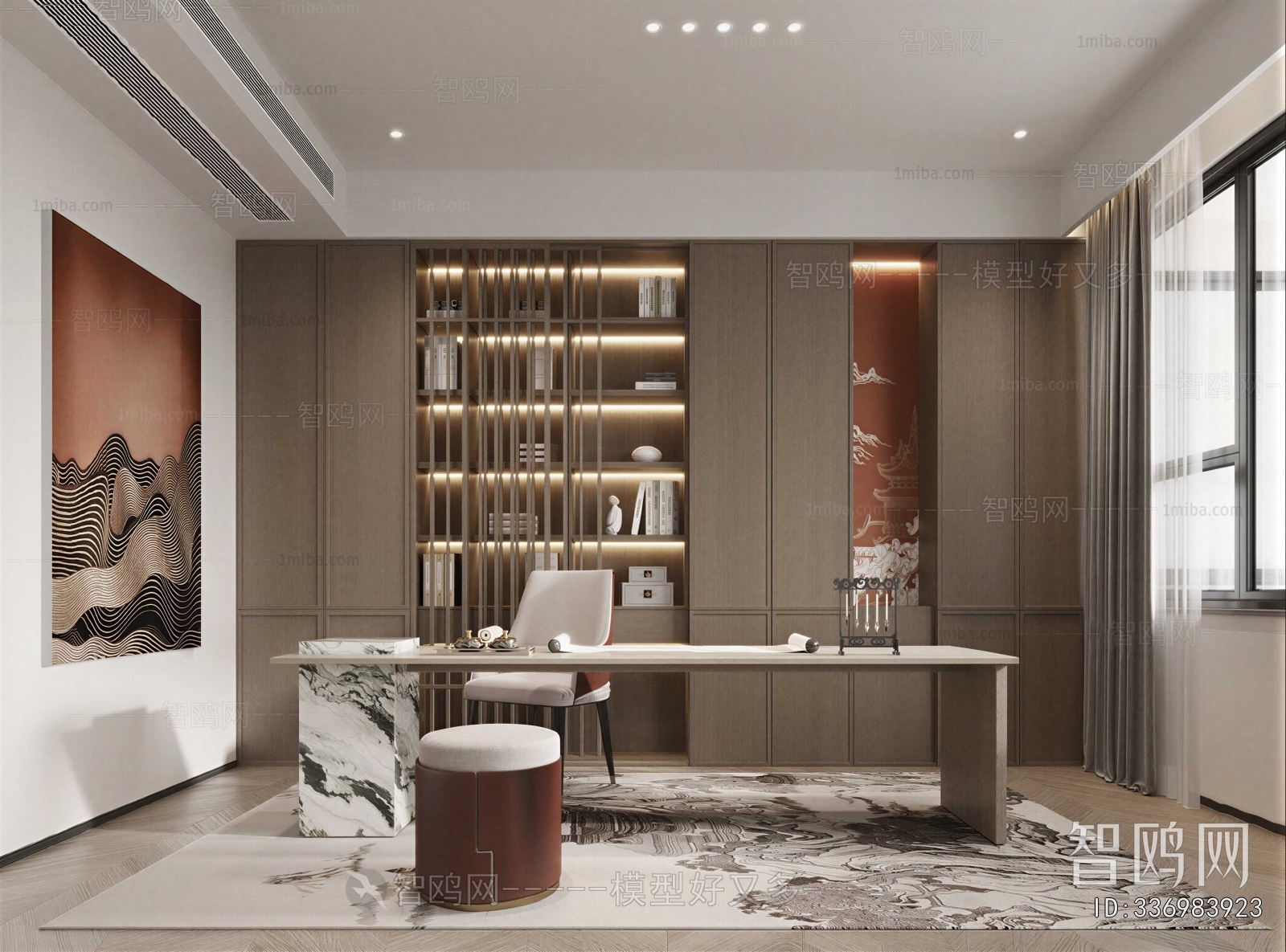 New Chinese Style Study Space