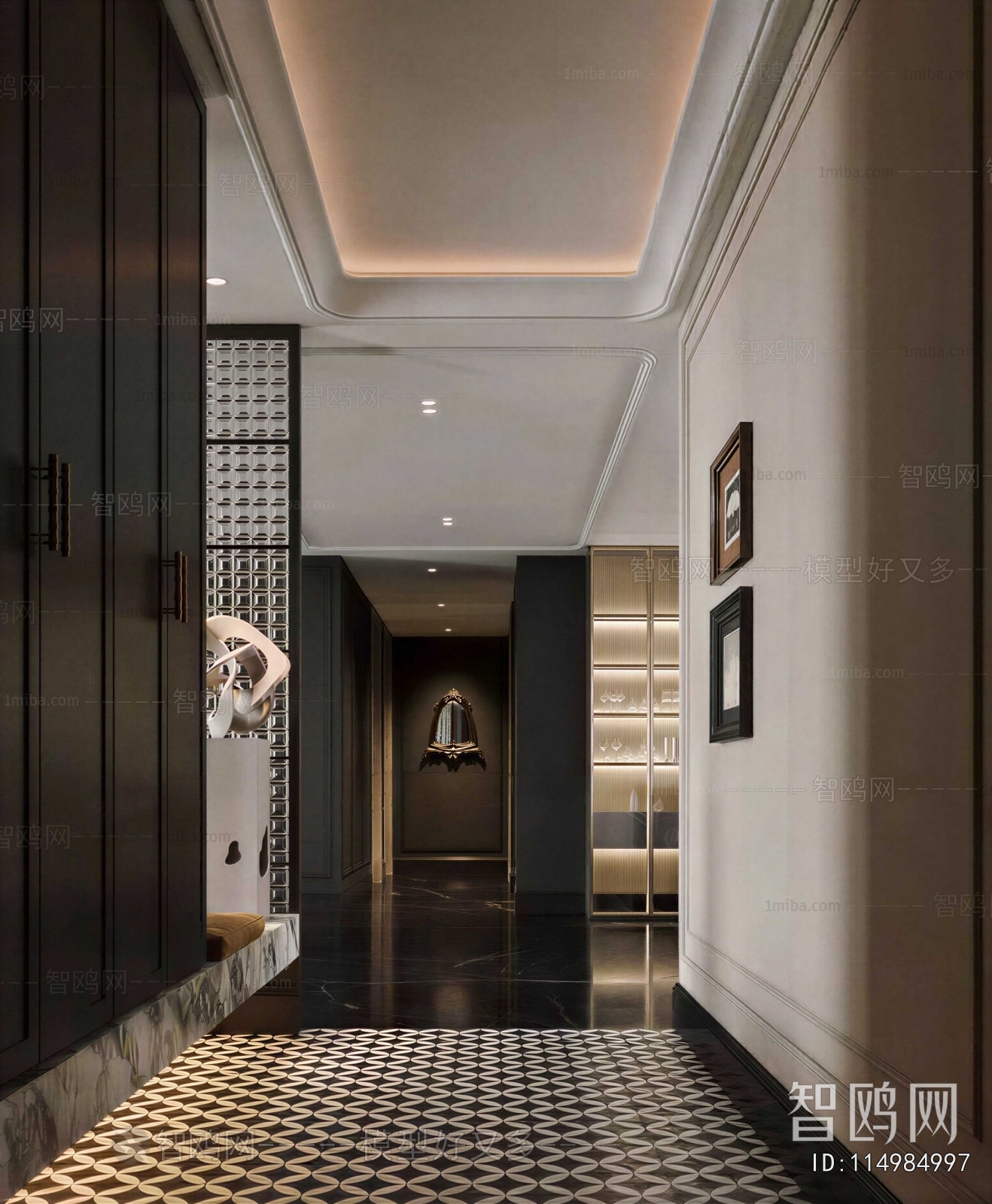 French Style Hallway