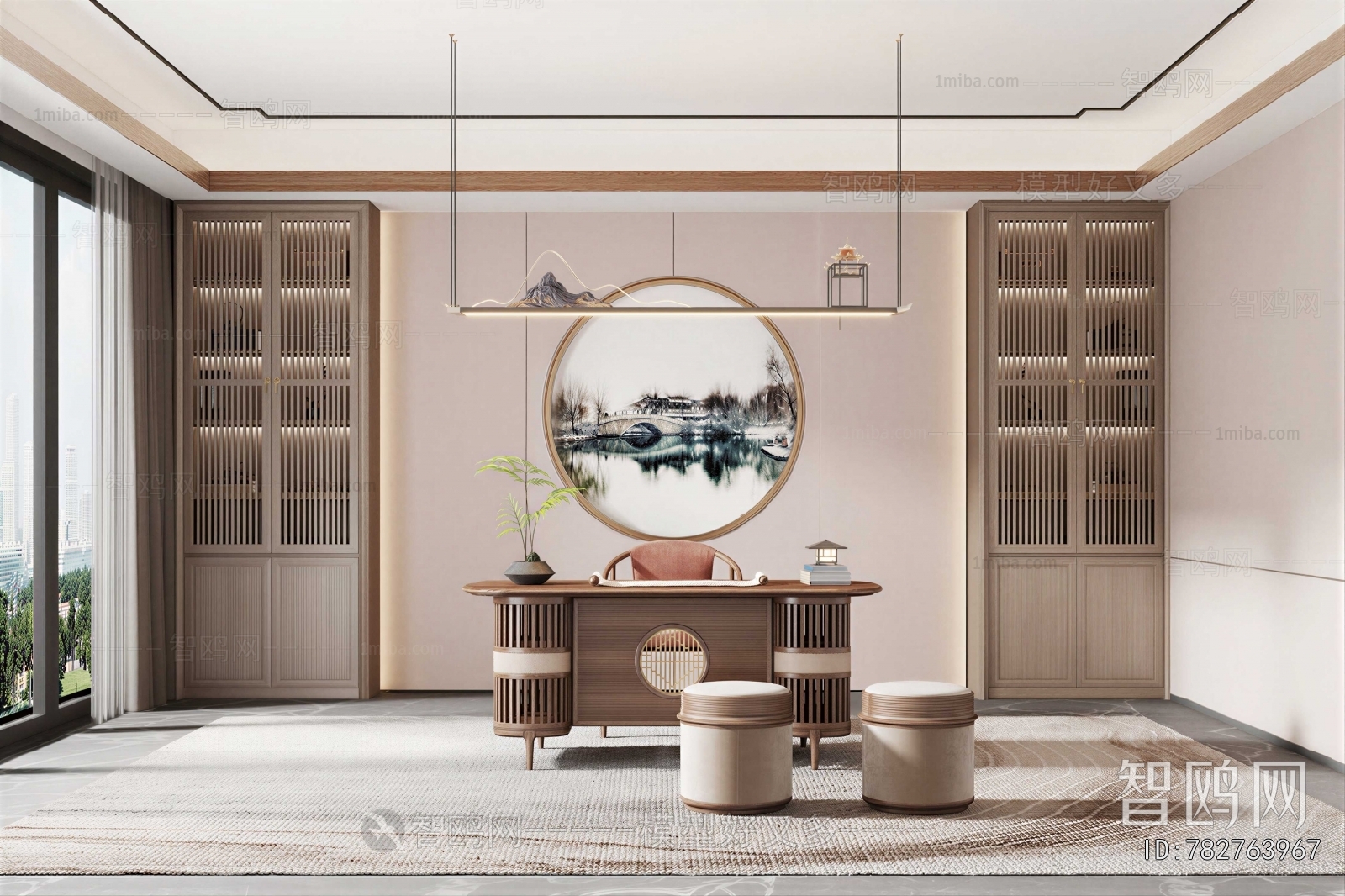 New Chinese Style Study Space