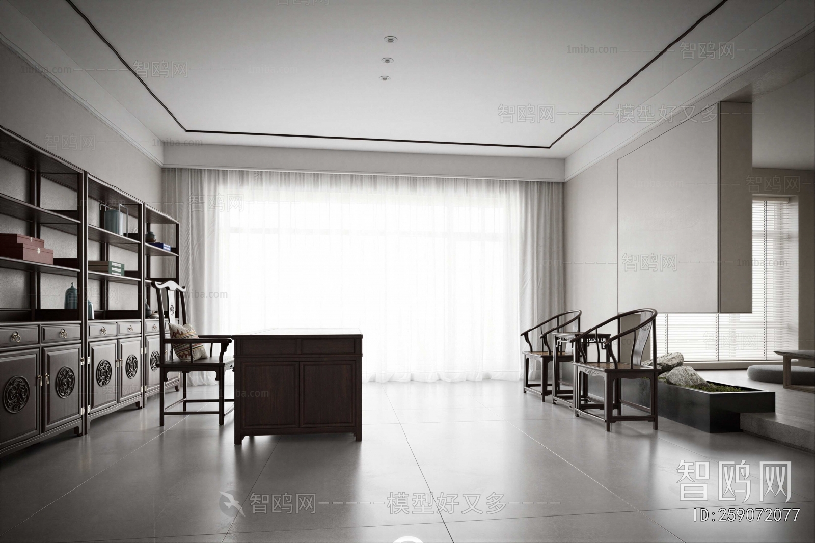 New Chinese Style Study Space