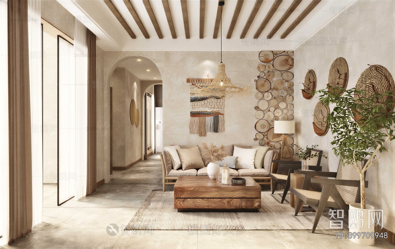 Wabi-sabi Style A Living Room