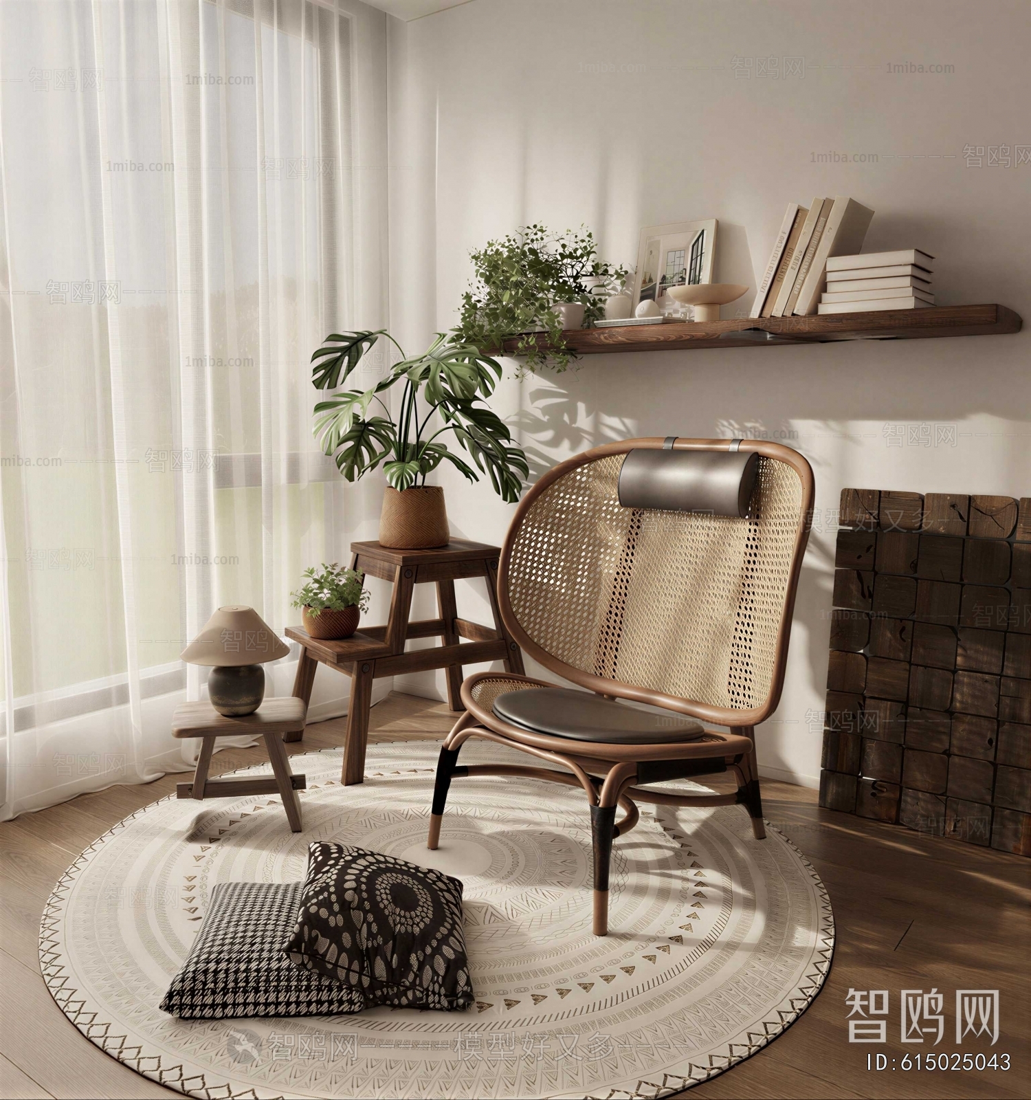 Wabi-sabi Style Lounge Chair