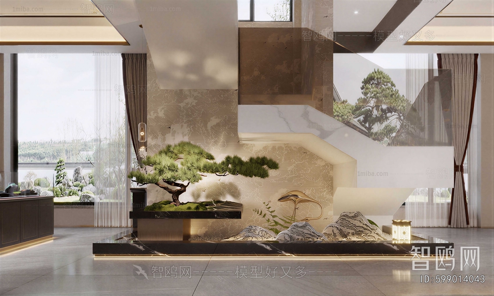 New Chinese Style Plant Landscaping