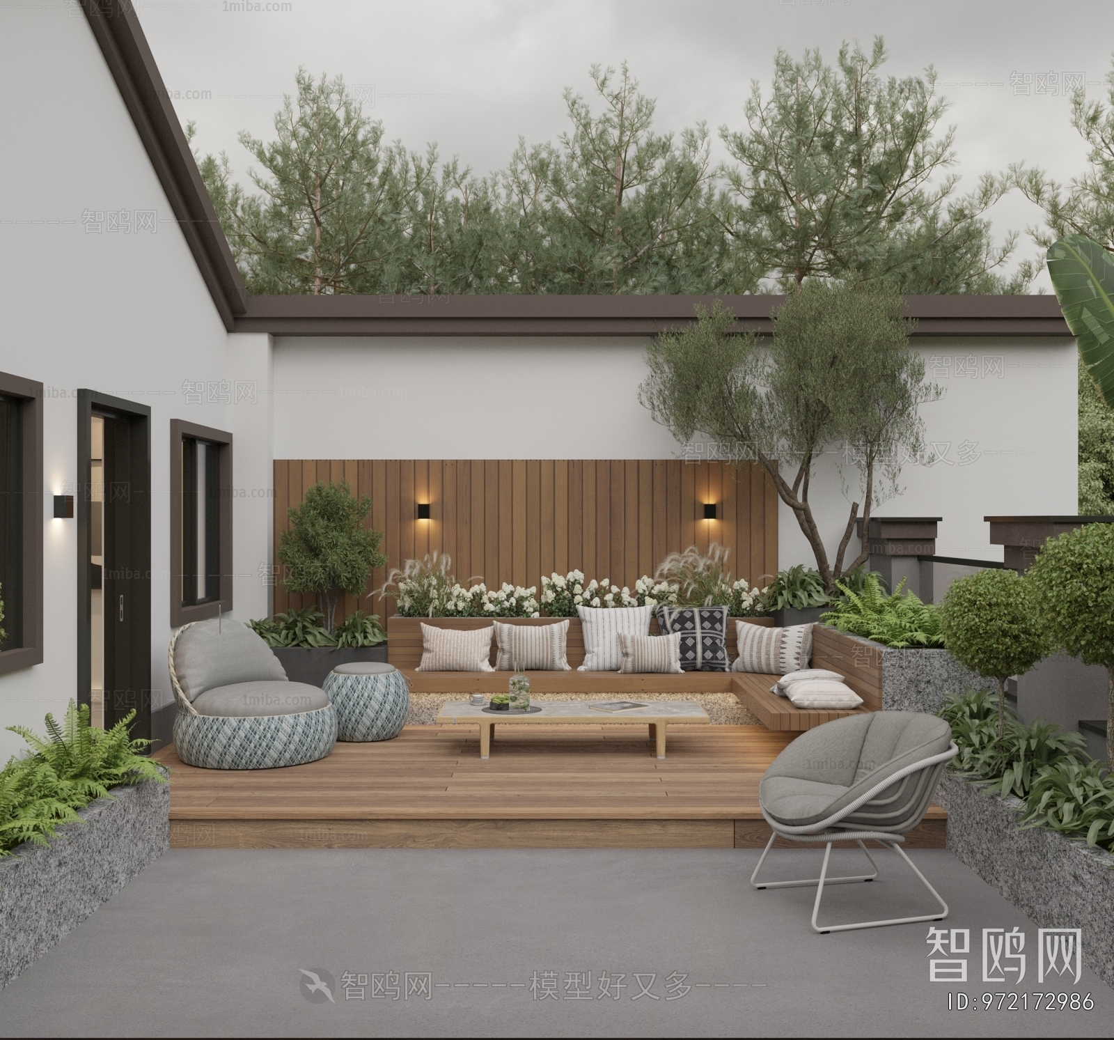 Modern Courtyard/landscape