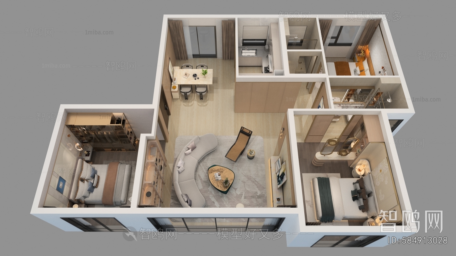 Modern A Bird's-eye View Of Home Decoration