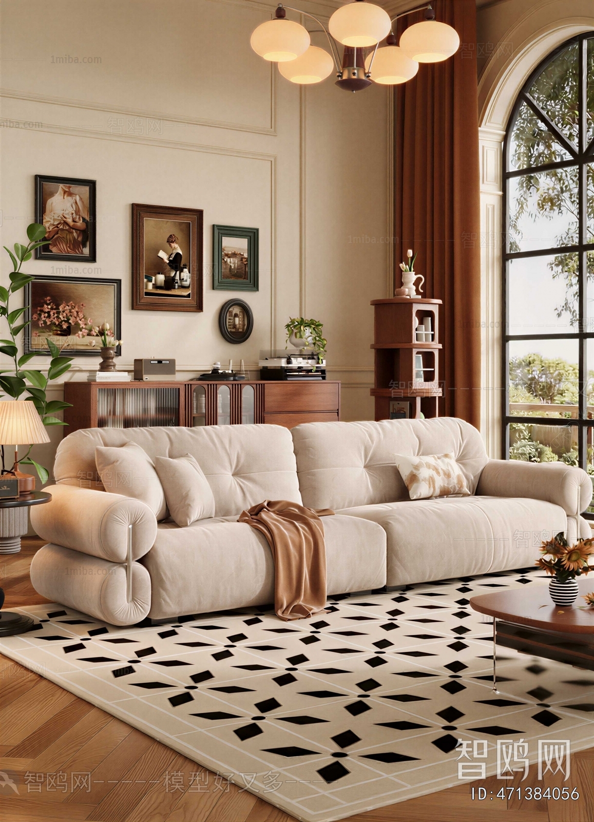 Modern Three-seat Sofa