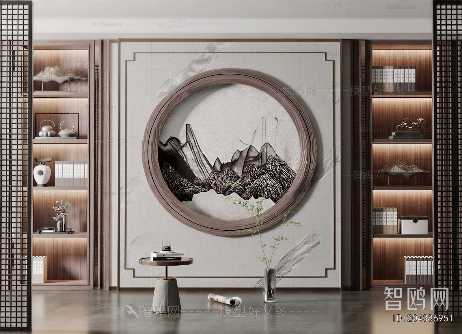 New Chinese Style TV Wall