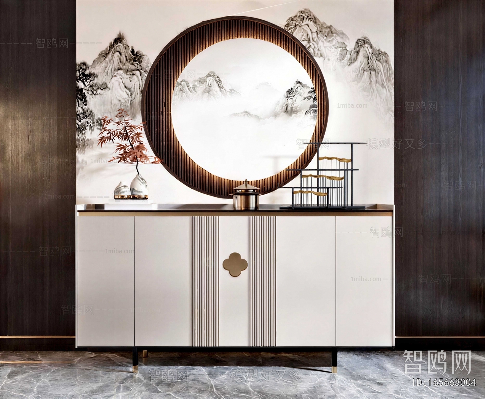 New Chinese Style Entrance Cabinet