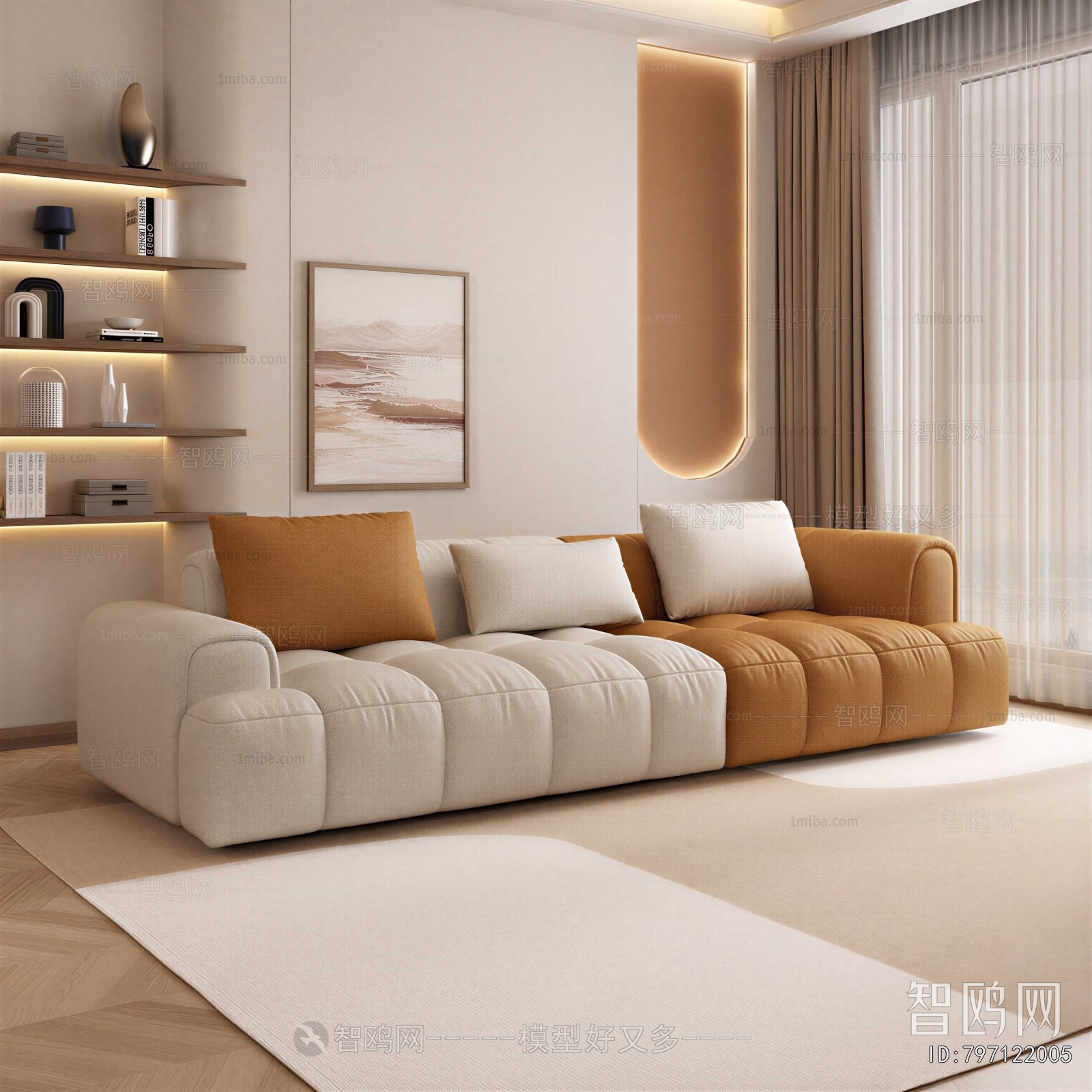 Modern Three-seat Sofa