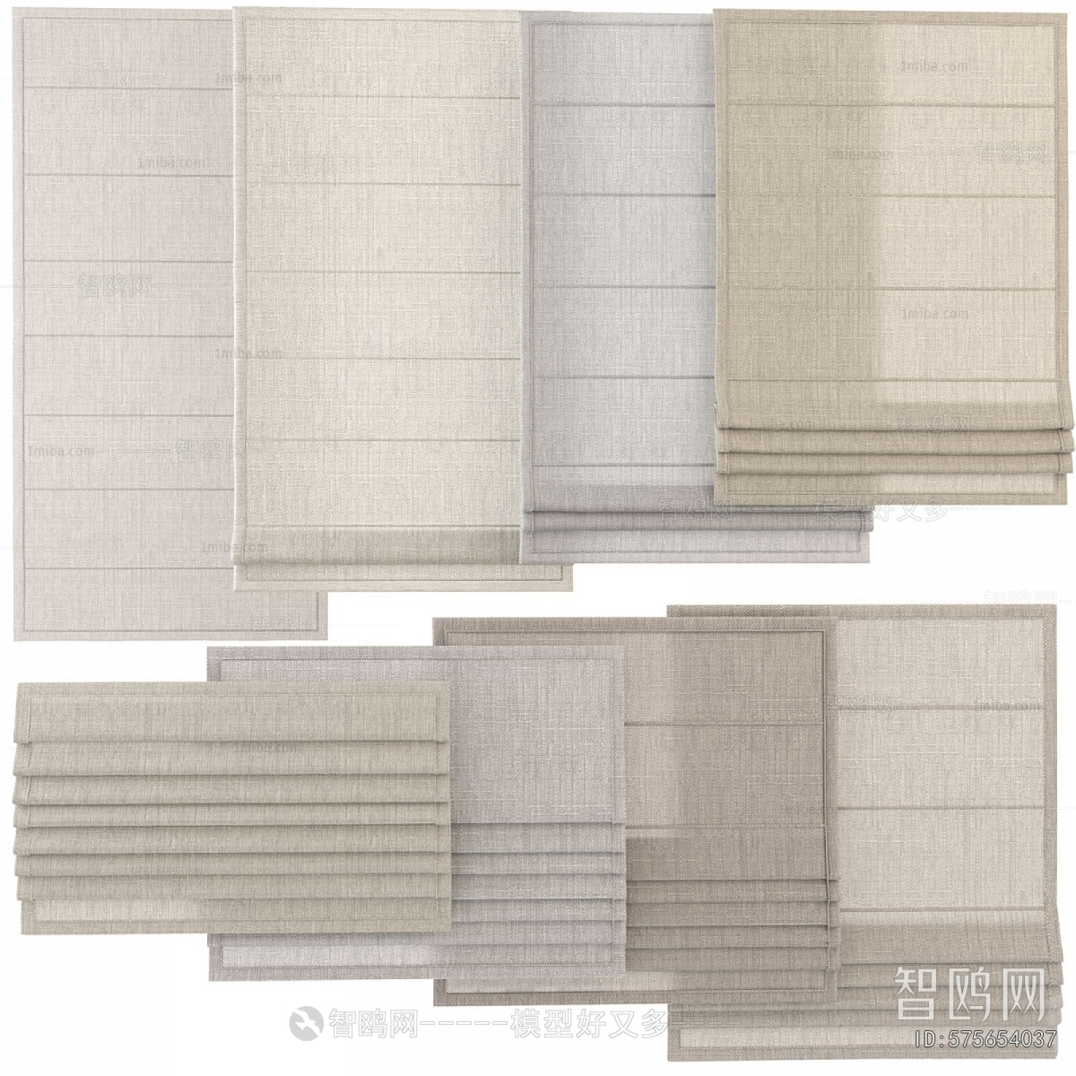 New Chinese Style Roman Curtain