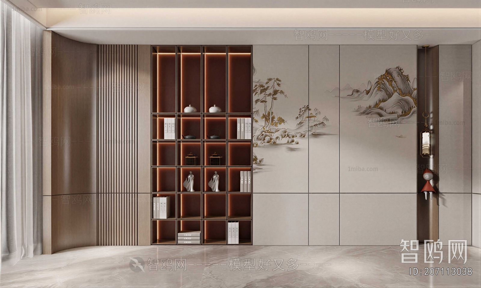 New Chinese Style TV Wall