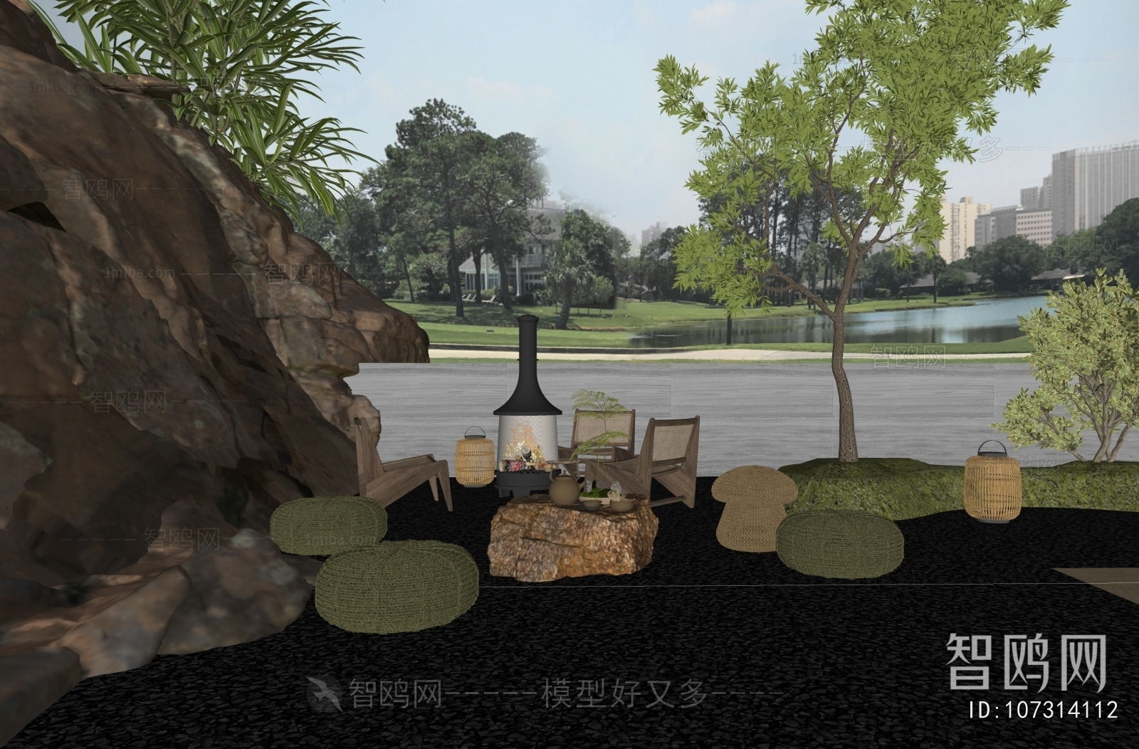 Modern Courtyard/landscape