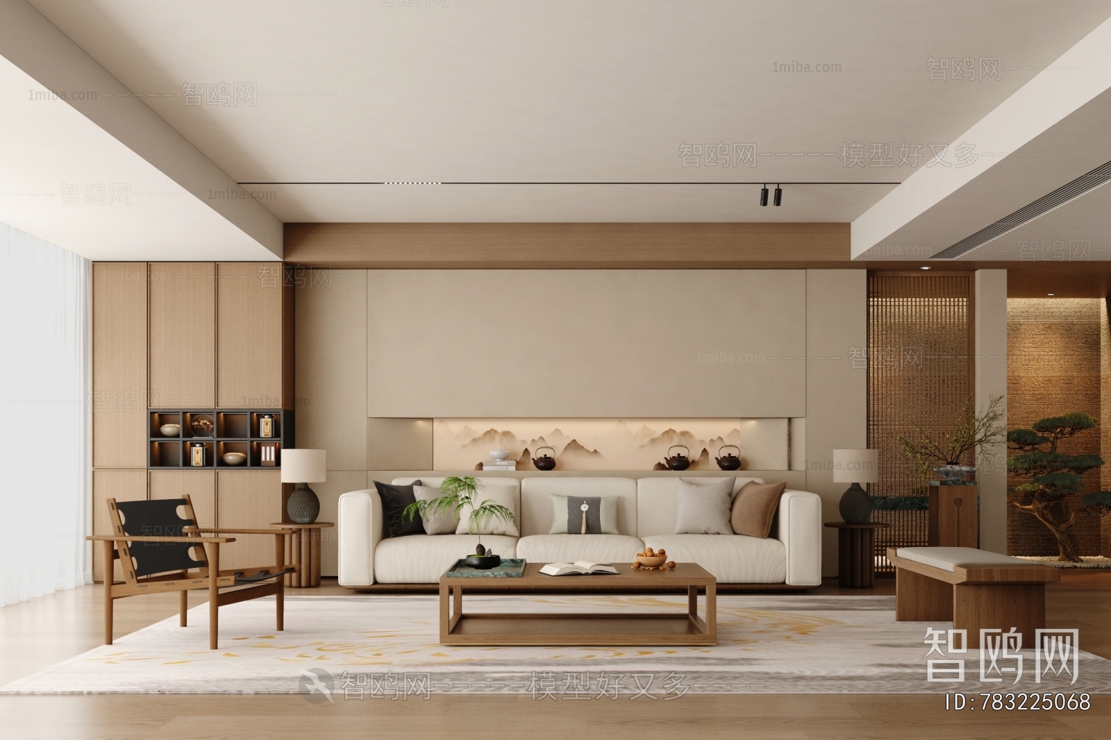 New Chinese Style A Living Room