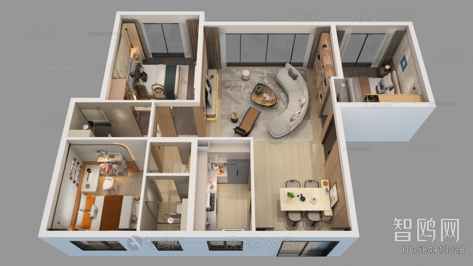 Modern A Bird's-eye View Of Home Decoration