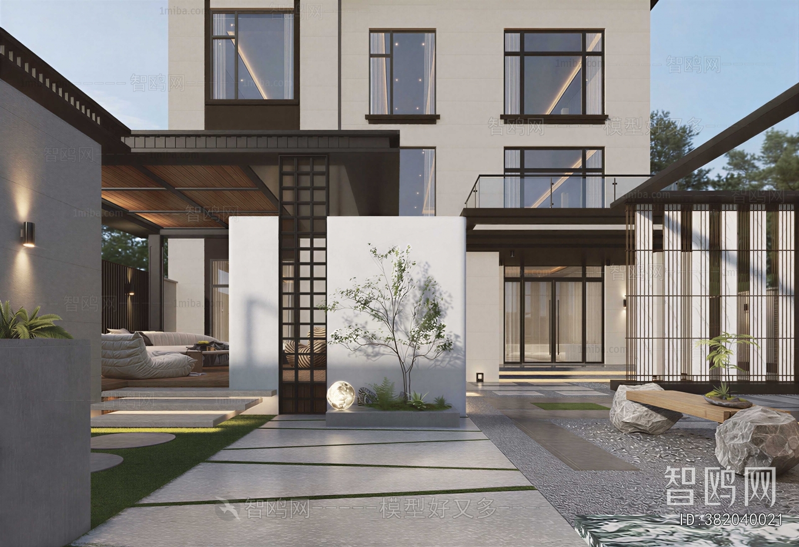 Modern Courtyard/landscape