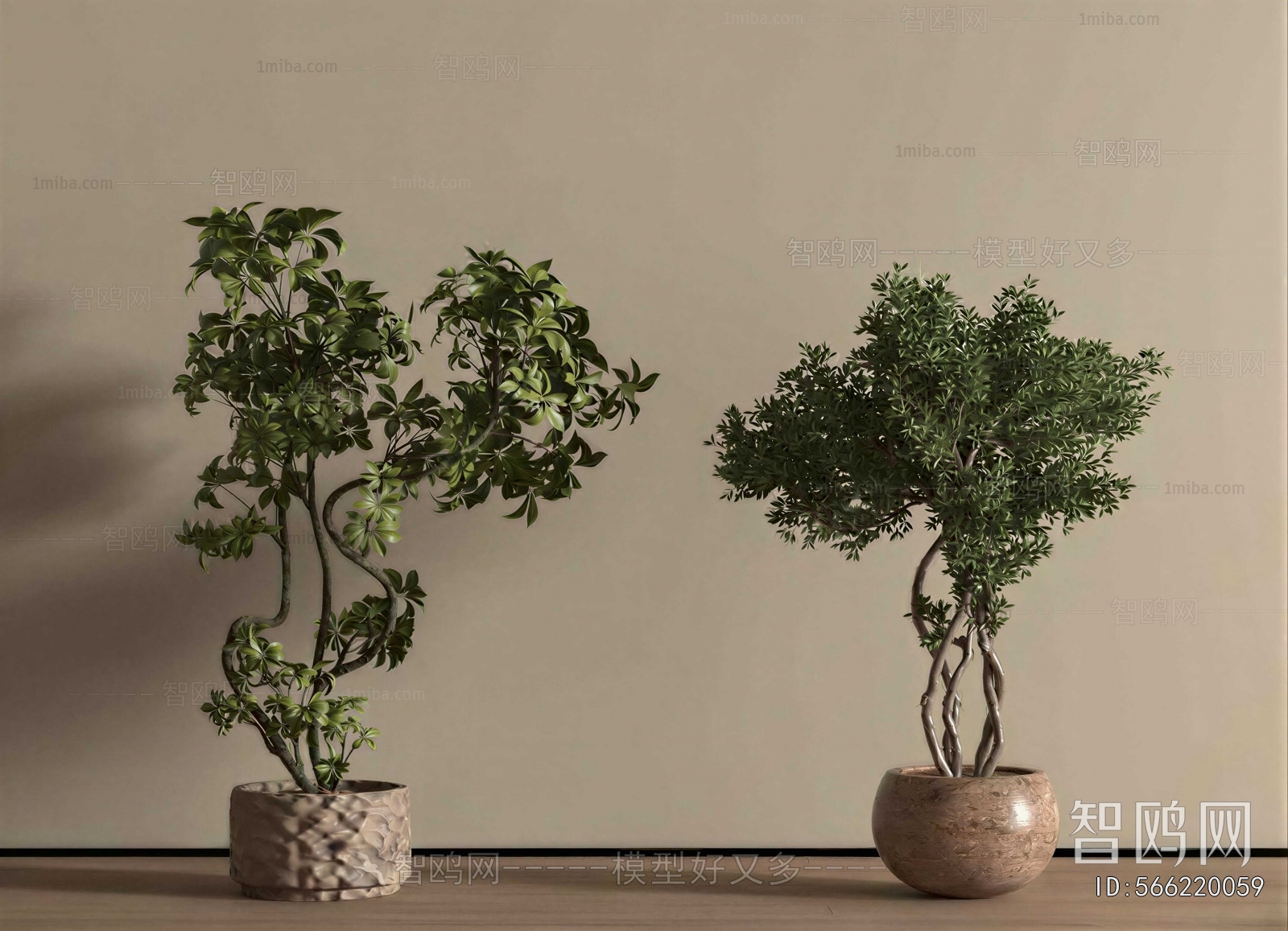 Modern Ground Green Plant Potted Plants