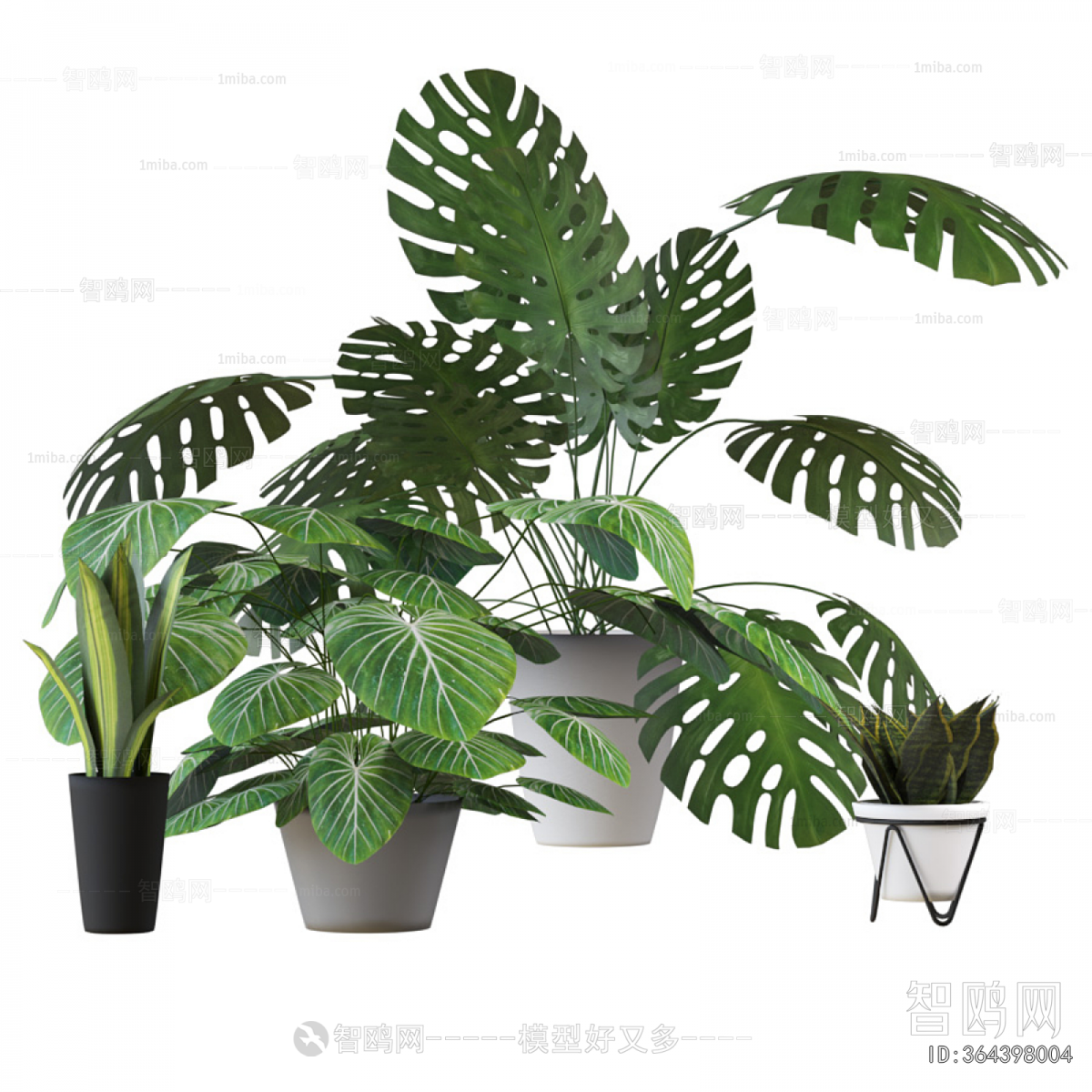 Modern Ground Green Plant Potted Plants