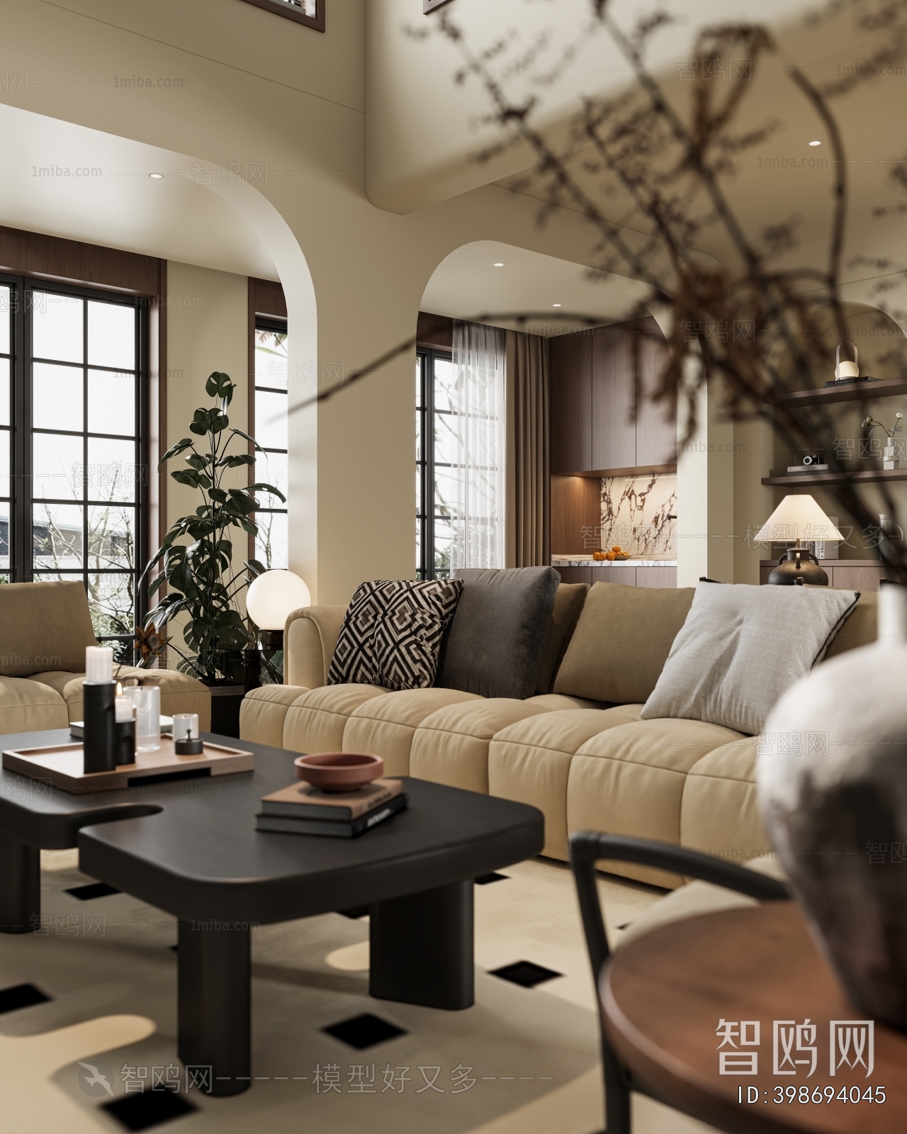 Wabi-sabi Style A Living Room