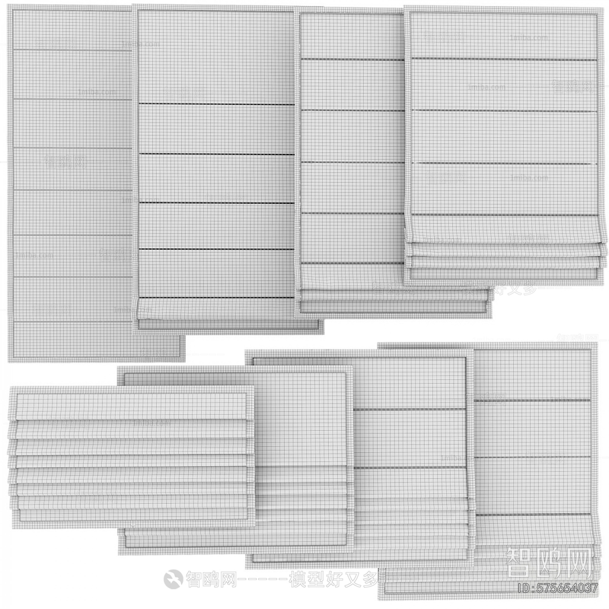 New Chinese Style Roman Curtain