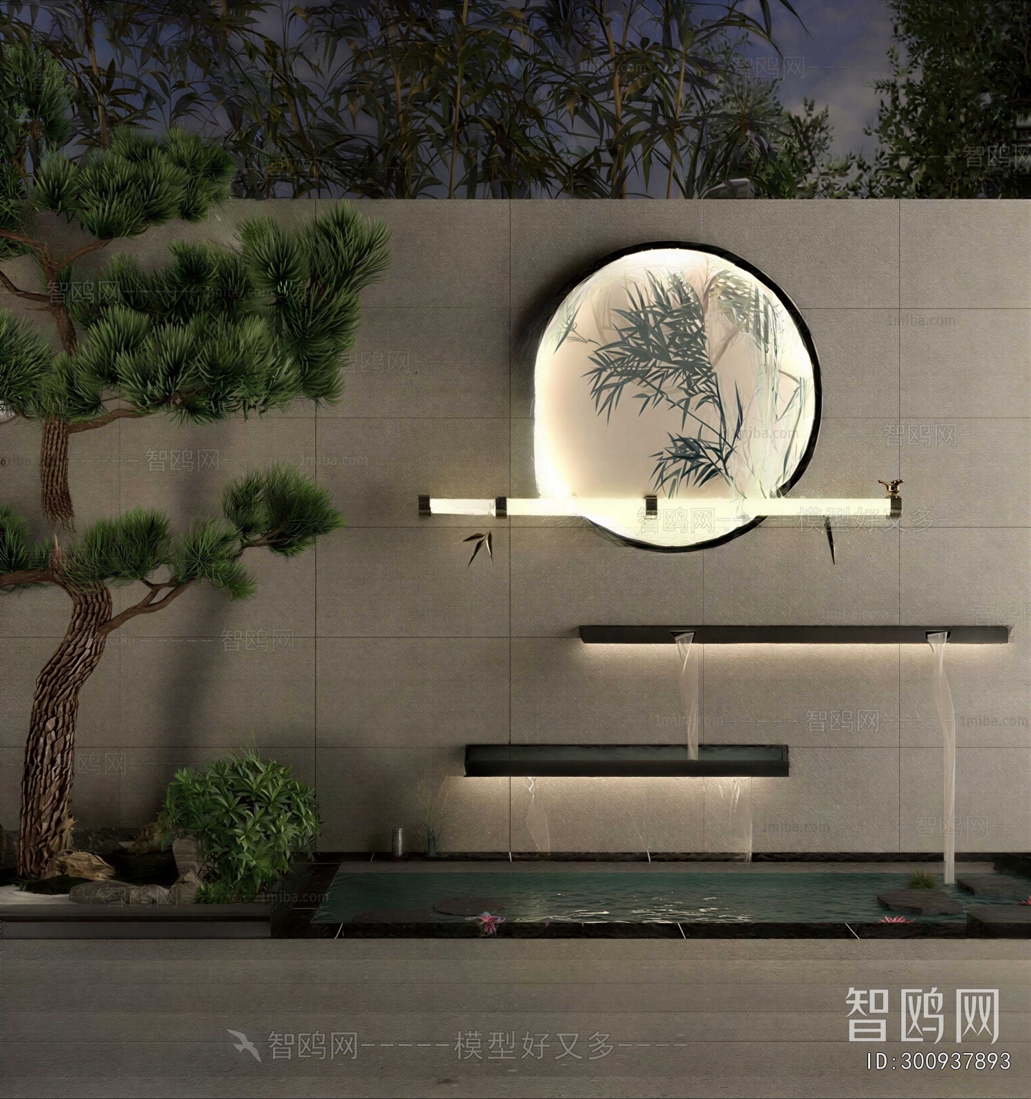 New Chinese Style Rockery Waterscape