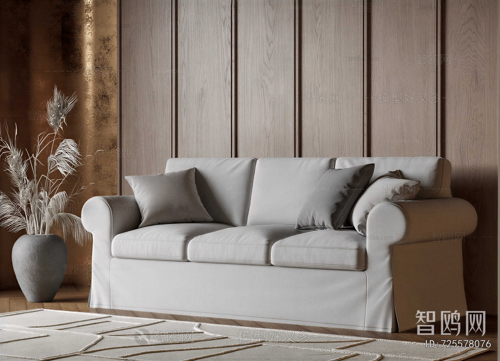 American Style Three-seat Sofa