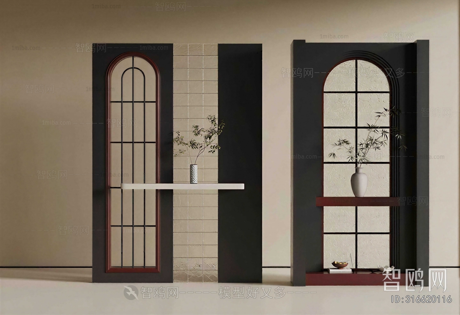 French Style Glass Screen Partition