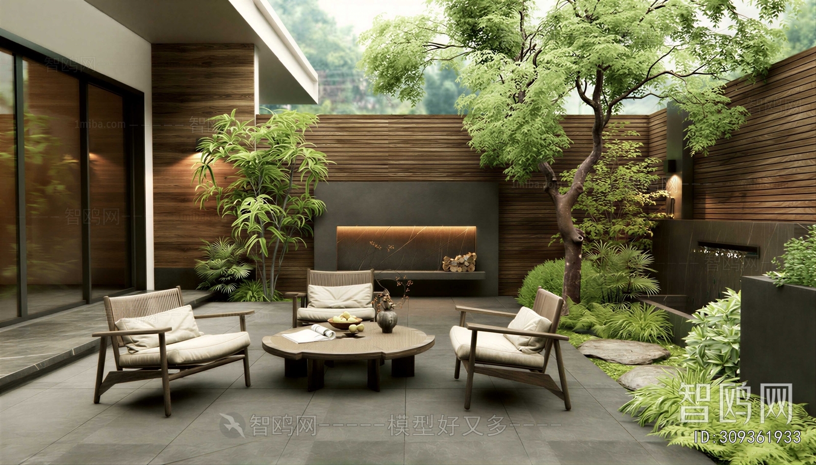 Modern Courtyard/landscape