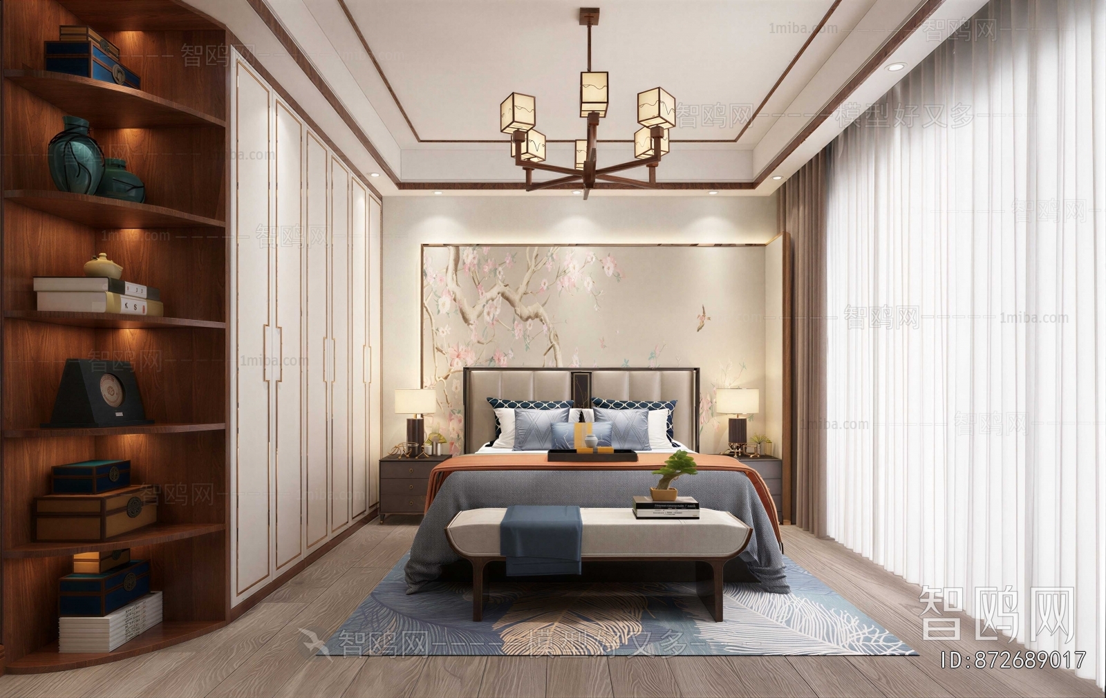New Chinese Style Bedroom