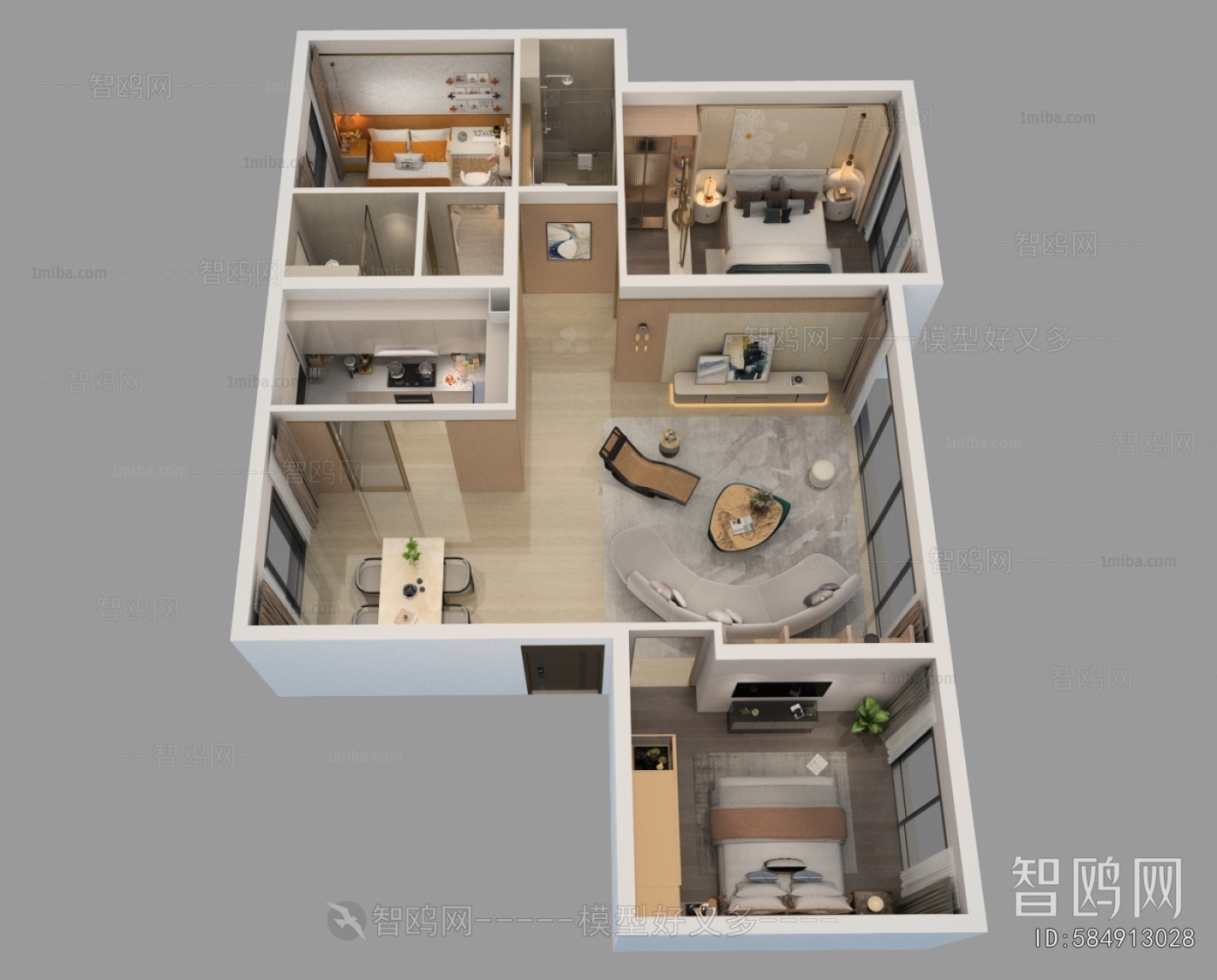 Modern A Bird's-eye View Of Home Decoration