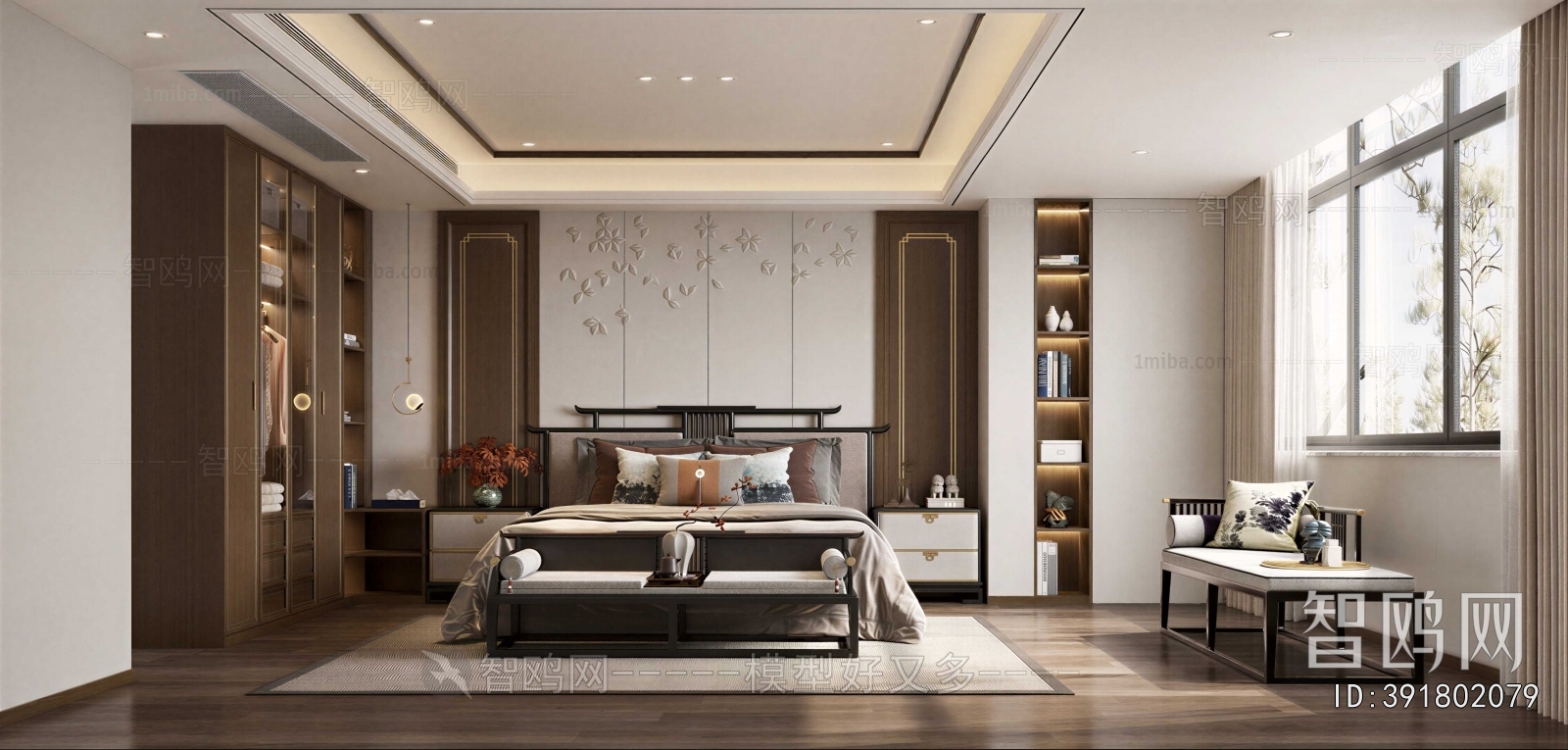 New Chinese Style Bedroom