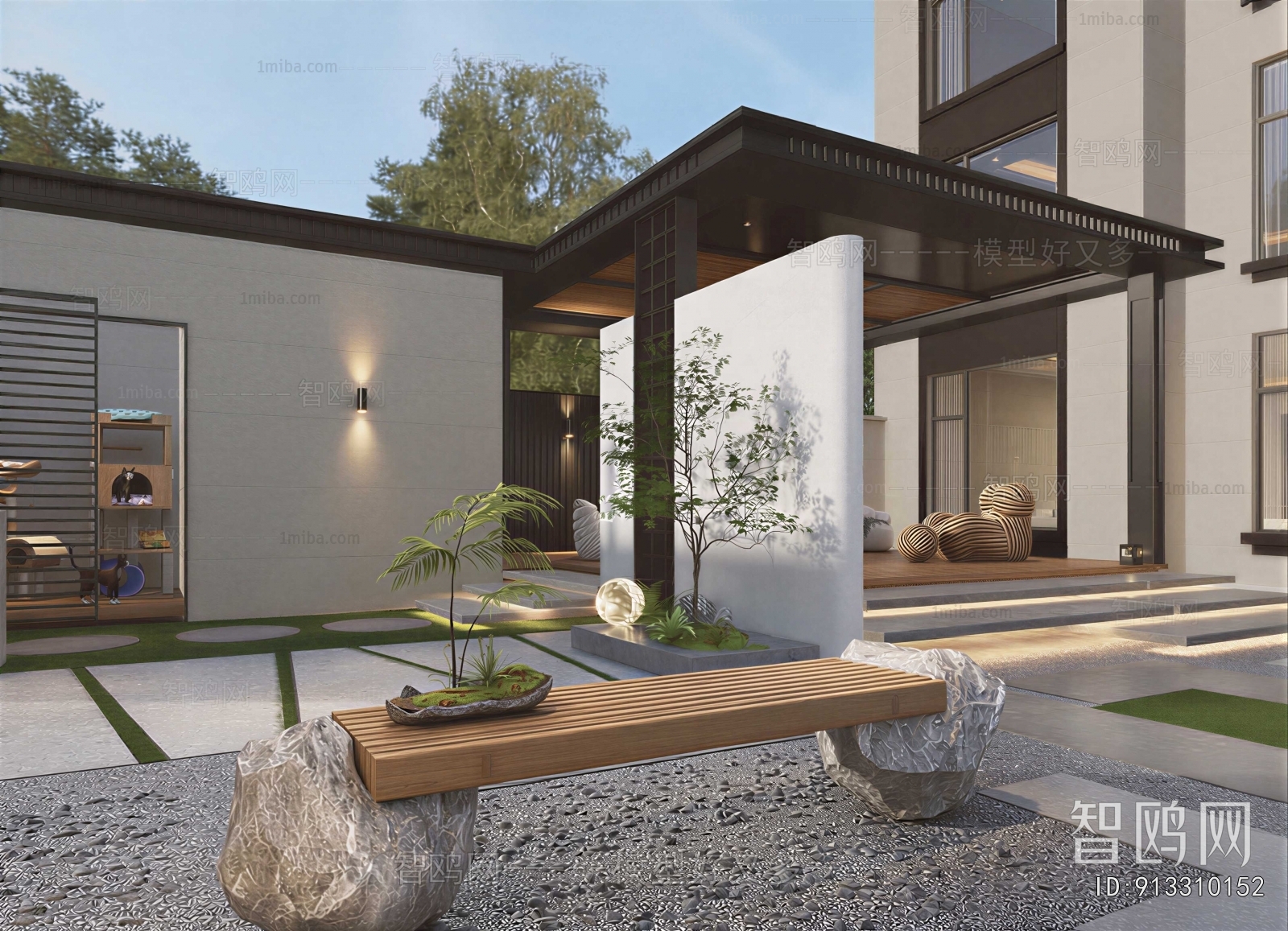 Modern Courtyard/landscape