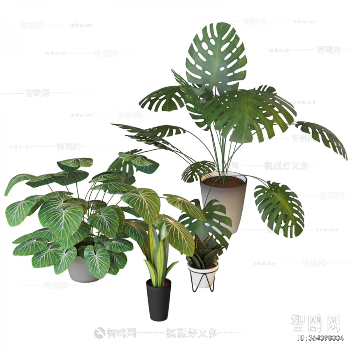 Modern Ground Green Plant Potted Plants