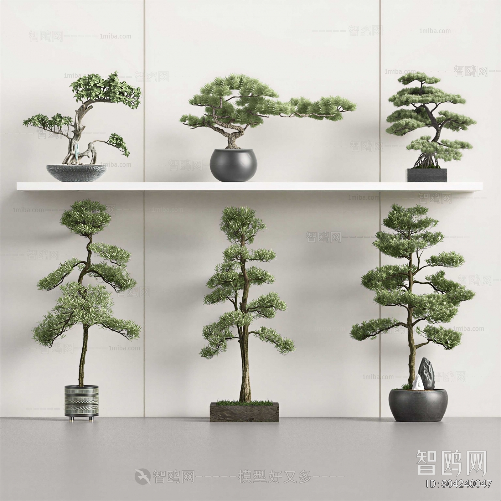 New Chinese Style Ground Green Plant Potted Plants