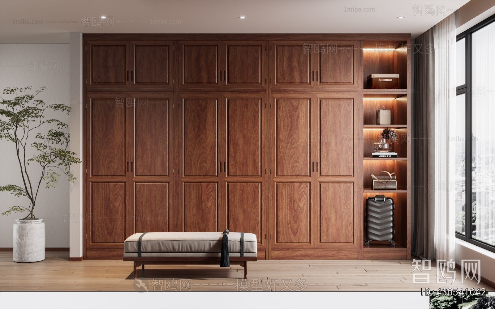 New Chinese Style Clothes Storage Area