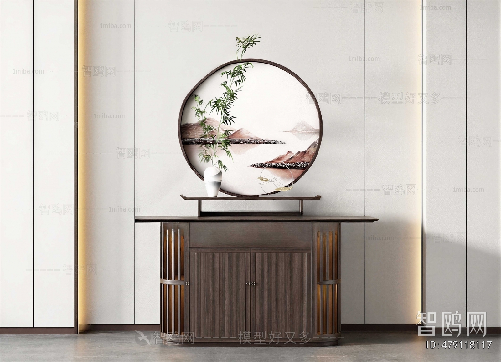 New Chinese Style Entrance Cabinet