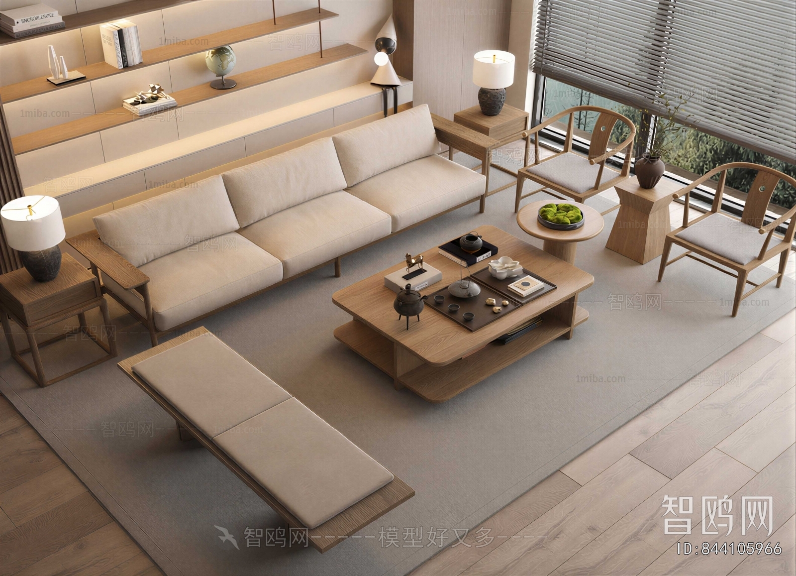 New Chinese Style Sofa Combination